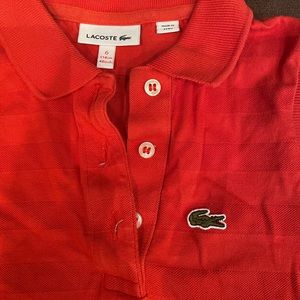 Beautiful sleeveless red Lacoste dress